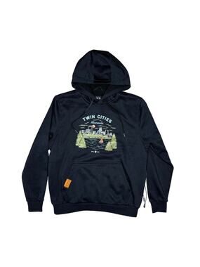 Ororo Heated Apparel Twin Cities Minnesota Black Graphic Hoodie Size Large NWOT